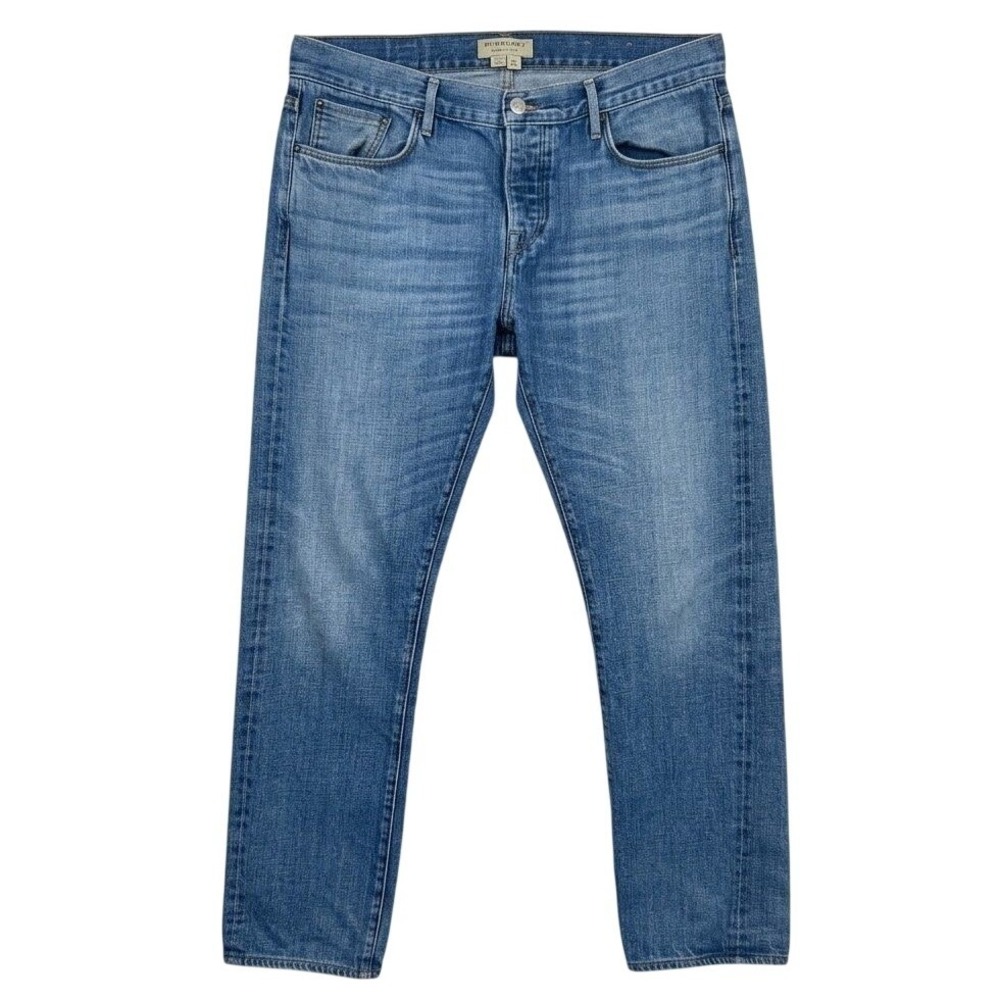 Burberry London England Mens Straight Leg Jeans Blue Medium Wash 33x32